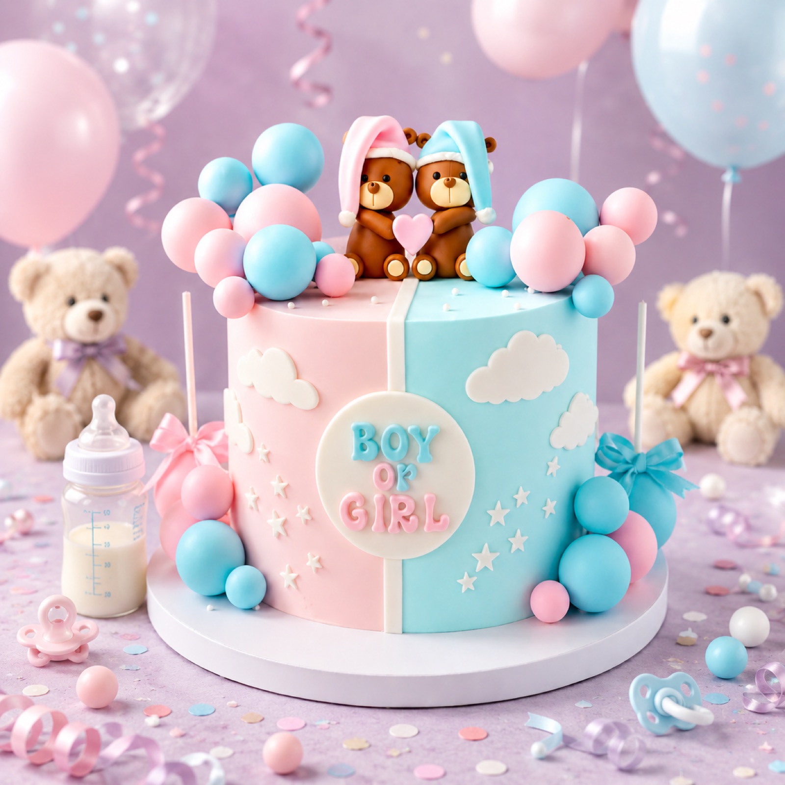 Gender Reveal Cake